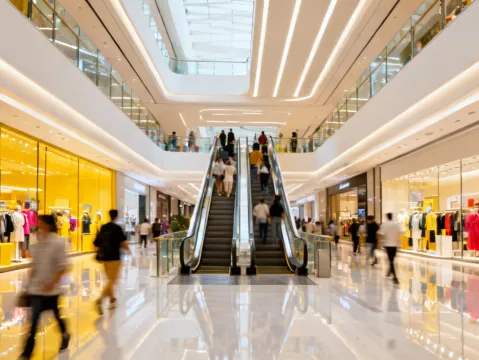 Retail Mall Escalators
